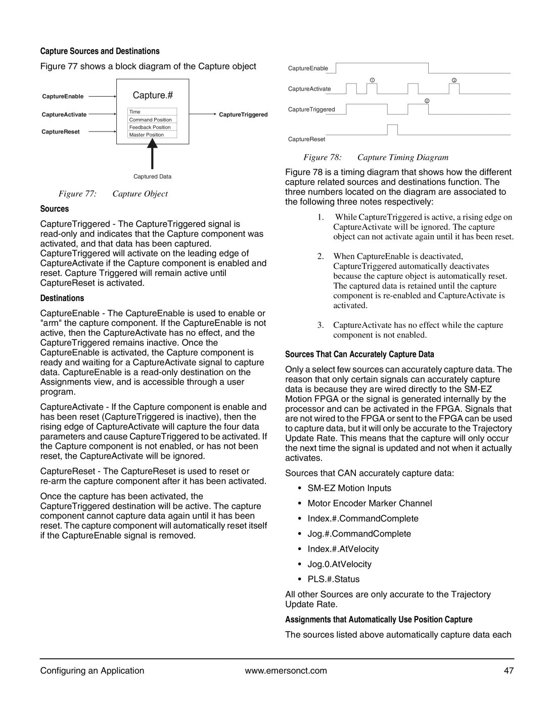 Emerson P/N 400361-00 manual Capture Sources and Destinations, Sources That Can Accurately Capture Data 