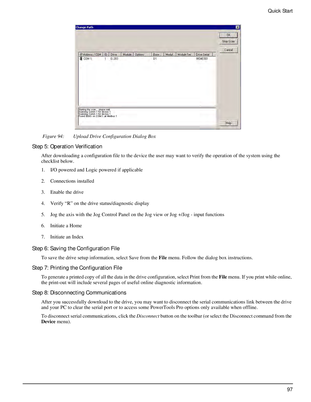 Emerson P/N 400518-02 manual Operation Verification, Saving the Configuration File, Printing the Configuration File 