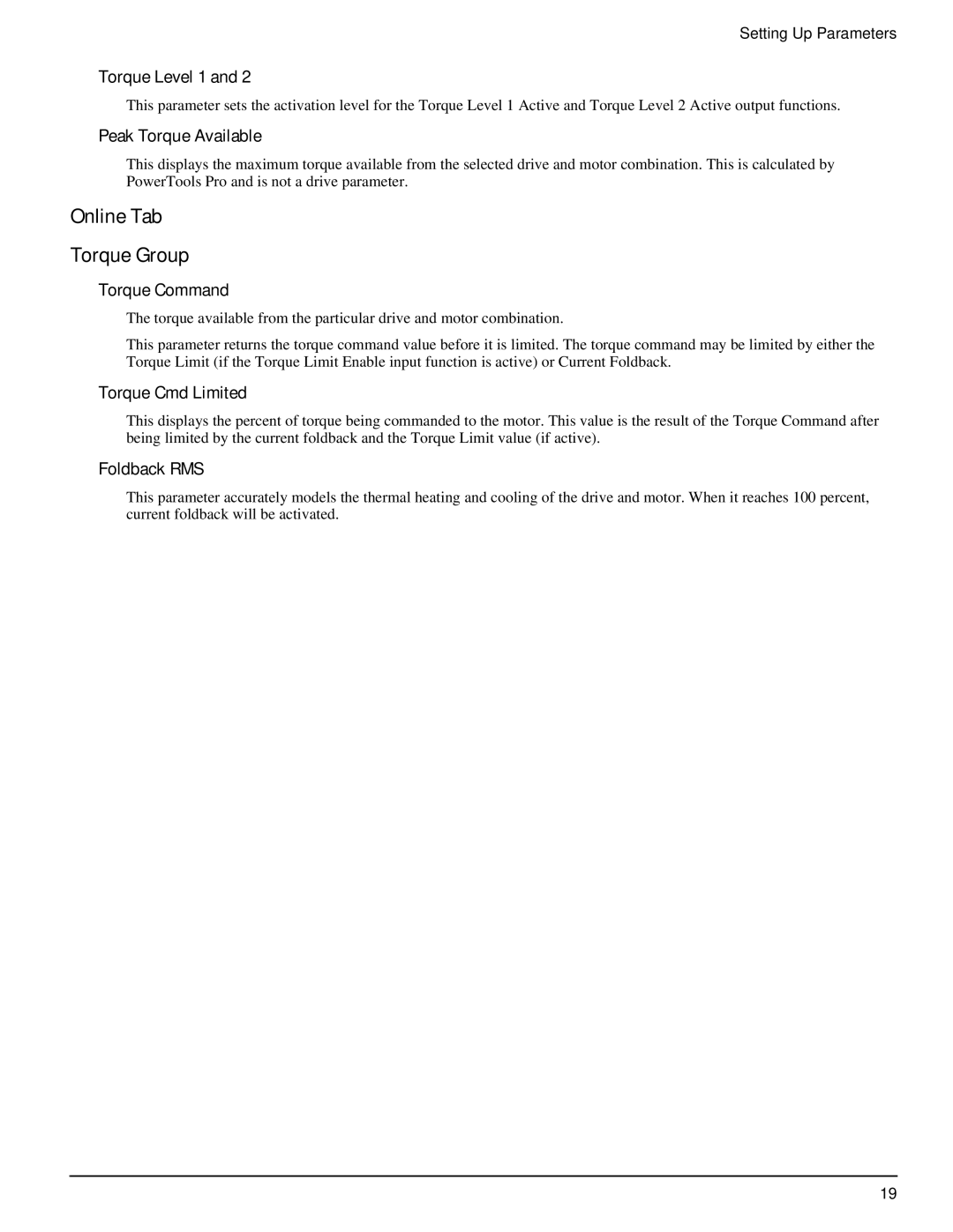 Emerson P/N 400518-02 manual Online Tab Torque Group 