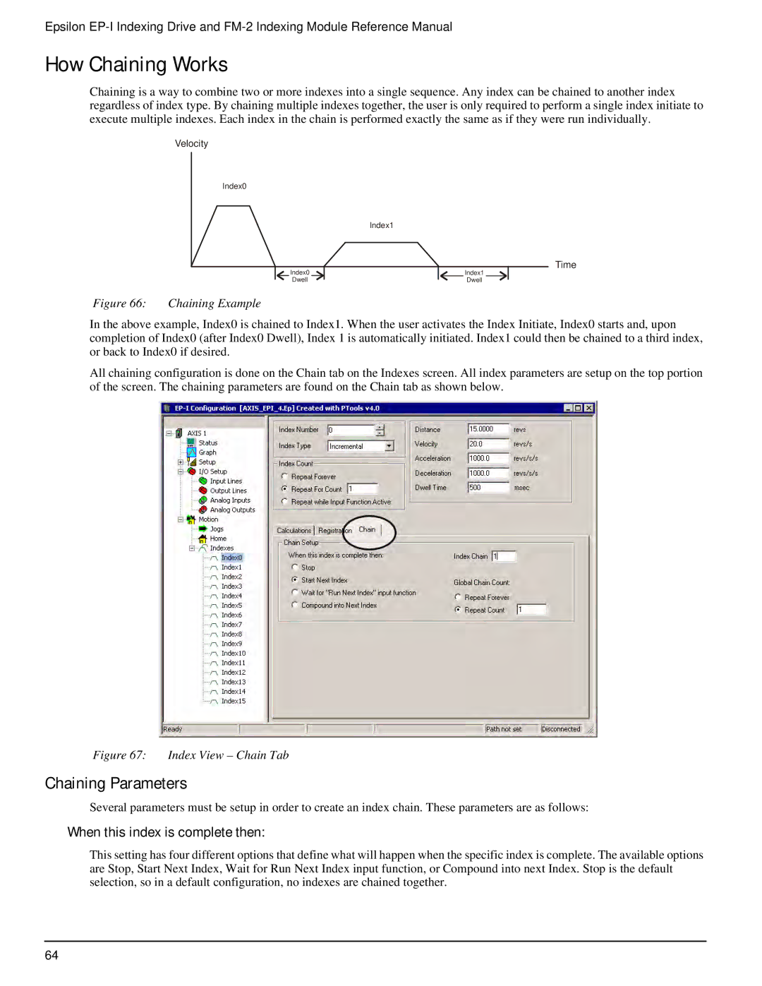 Emerson P/N 400518-02 manual How Chaining Works, Chaining Parameters, When this index is complete then 