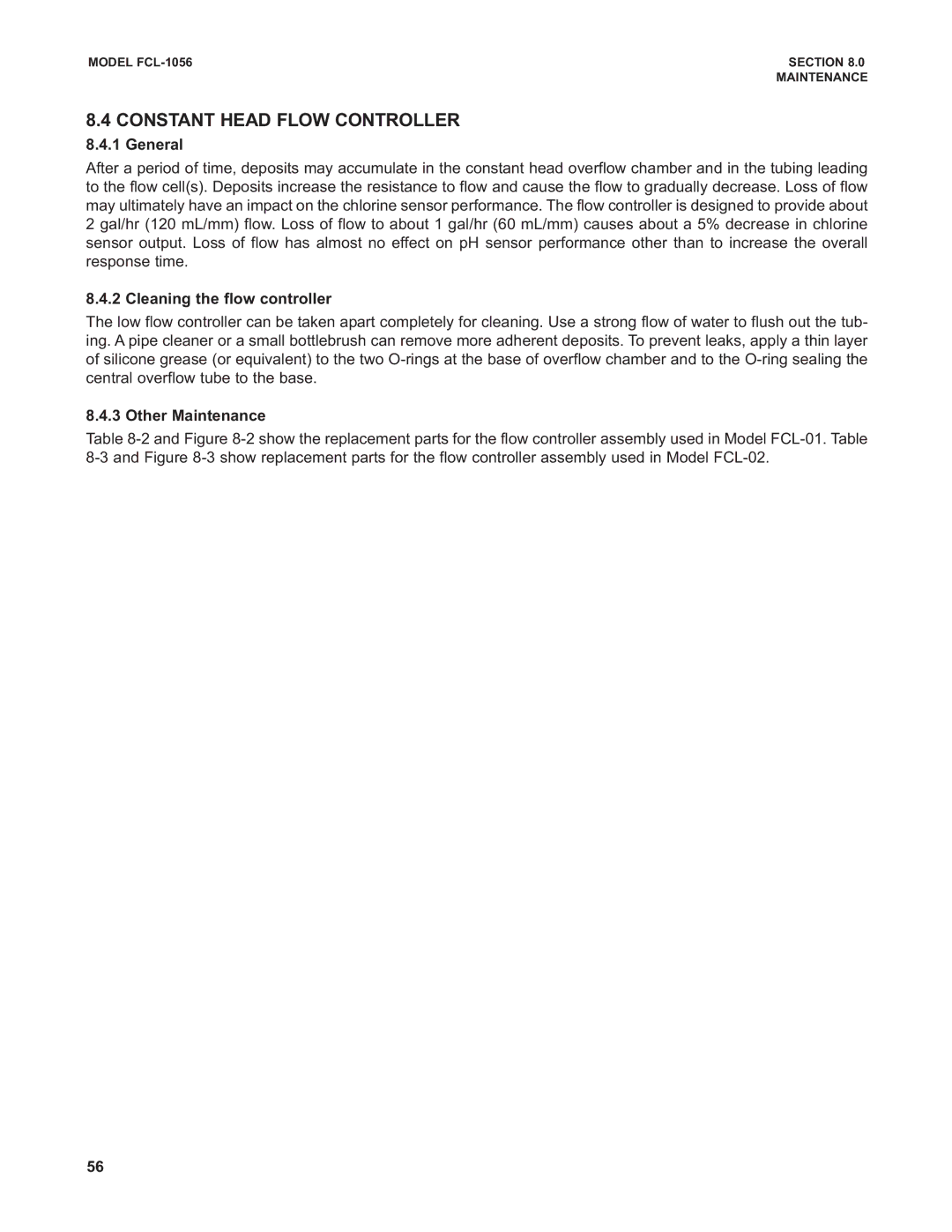 Emerson PN 51-FCL-1056 instruction manual Constant Head Flow Controller, Cleaning the flow controller 