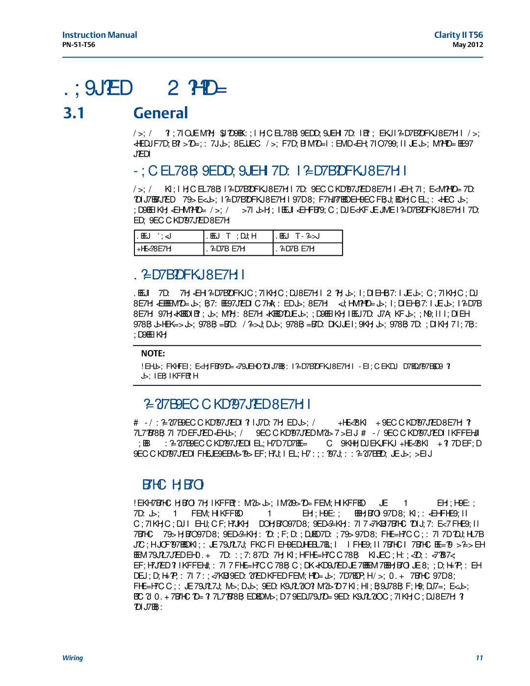 Emerson PN-51-T56 instruction manual Wiring, General 