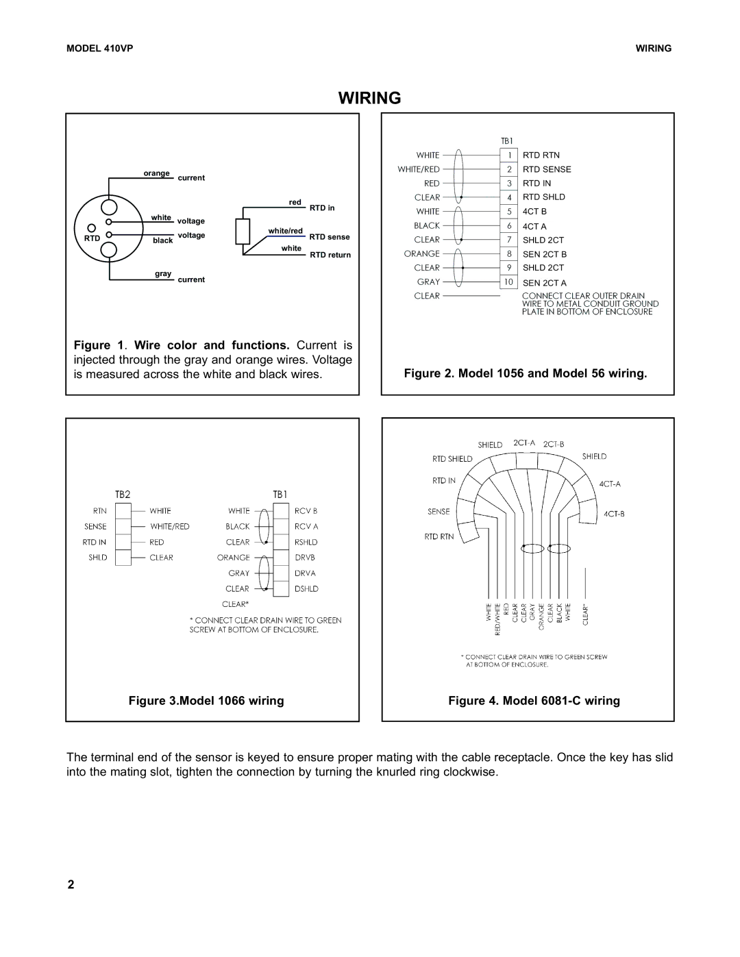 Emerson PN 51A-410VP instruction sheet Wiring, Rtd 