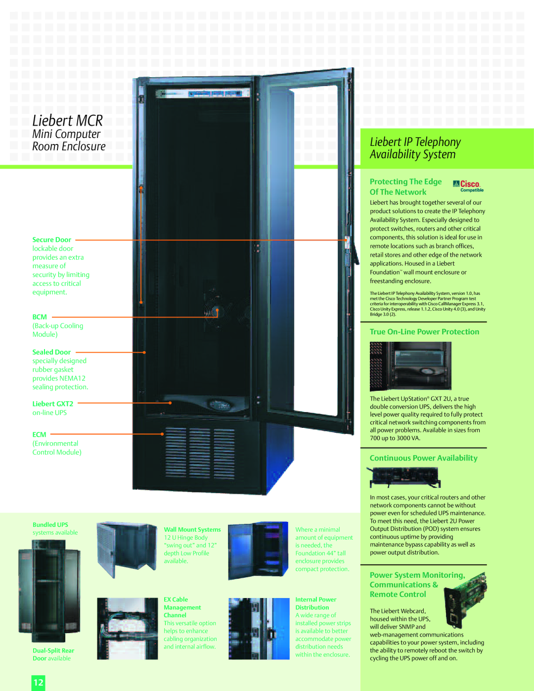 Emerson Power Solutions manual Liebert MCR, Secure Door 