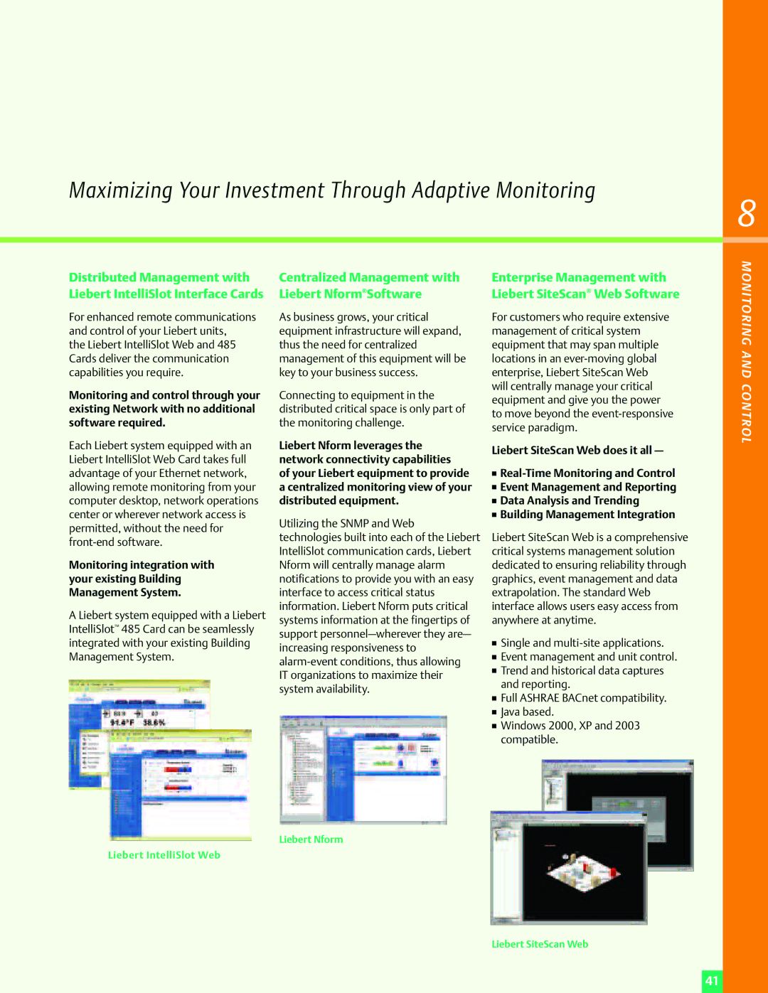 Emerson Power Solutions manual Maximizing Your Investment Through Adaptive Monitoring 