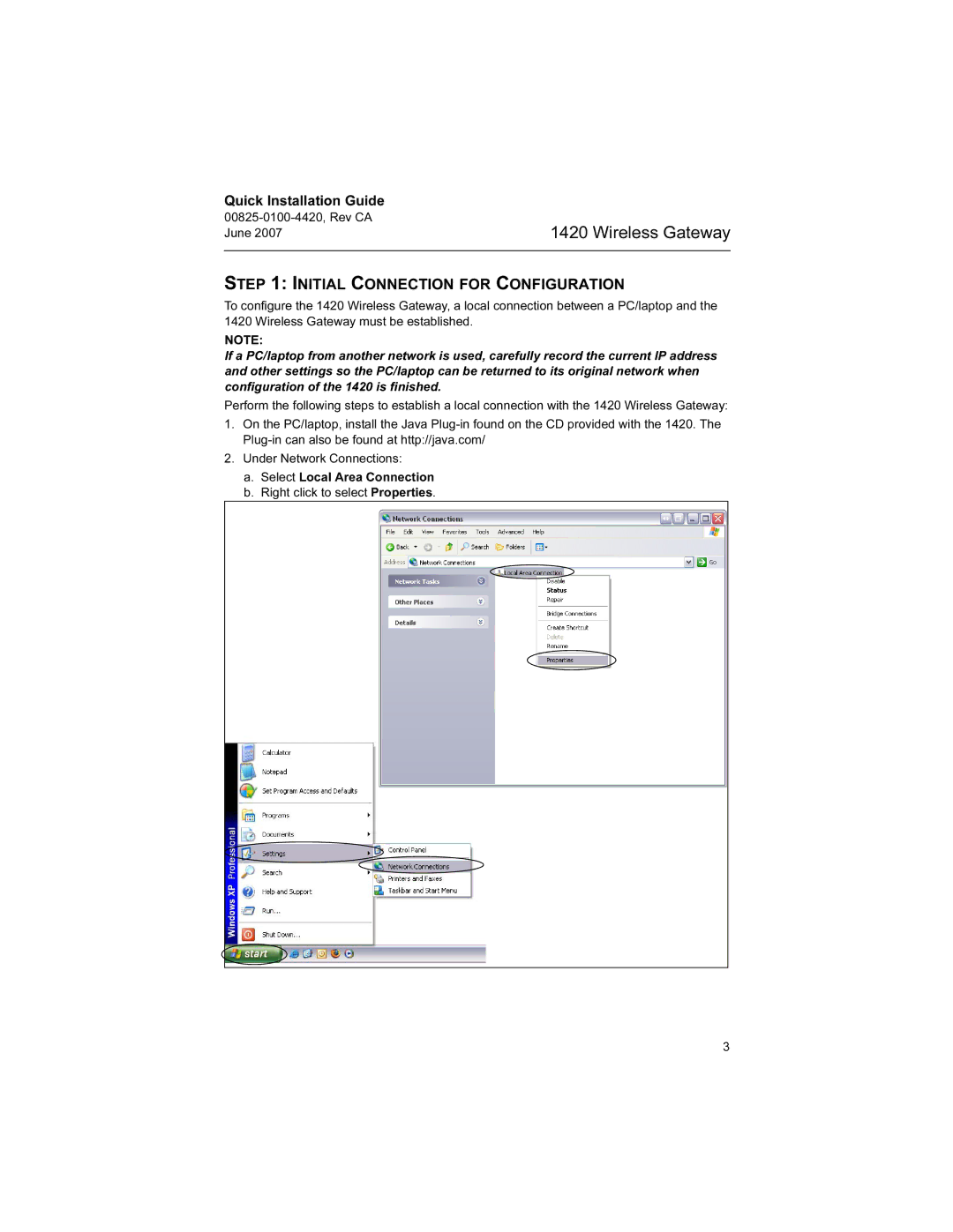 Emerson Process Management 1420 manual Initial Connection for Configuration 