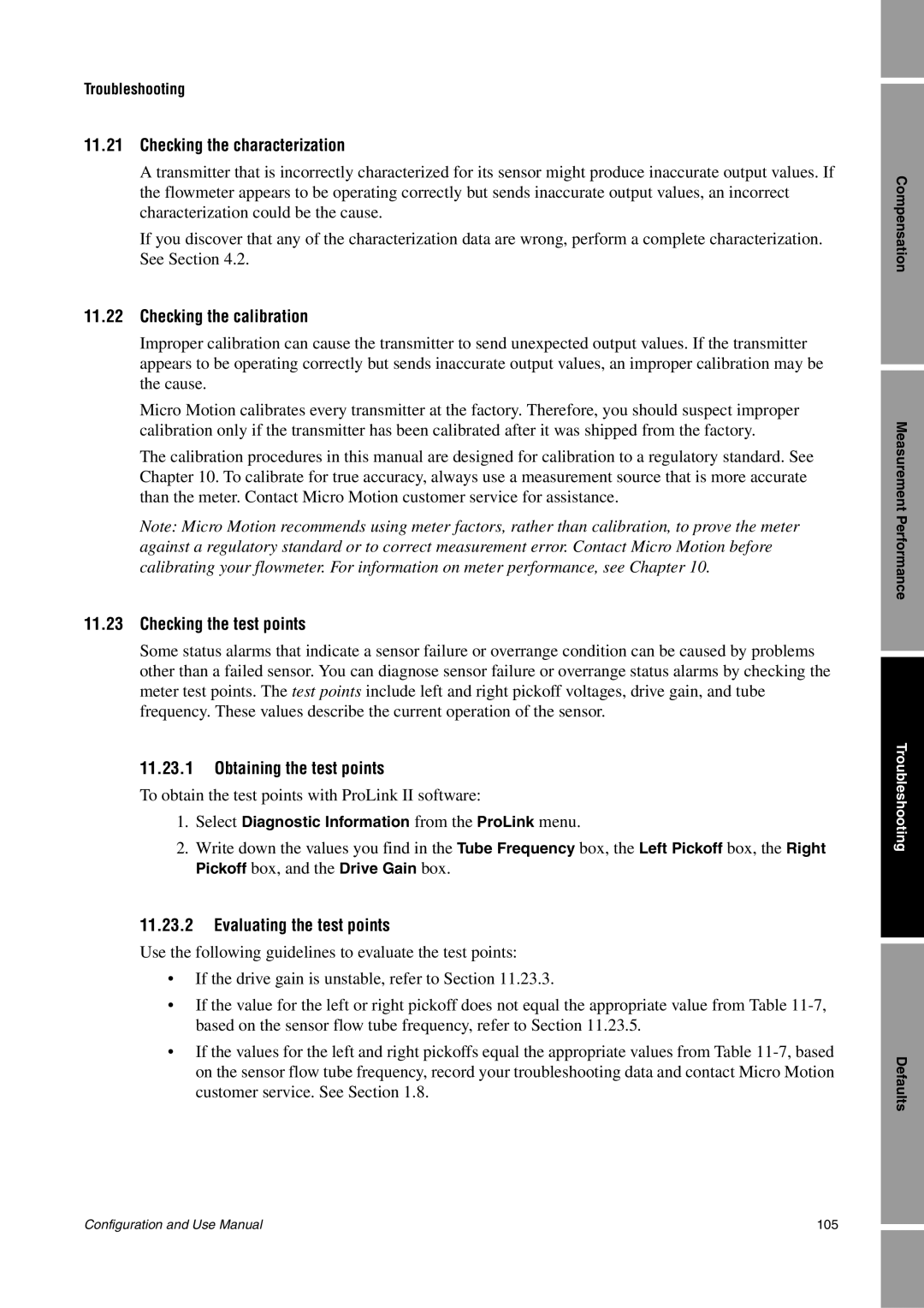 Emerson Process Management 1500 manual Checking the characterization, Checking the calibration, Checking the test points 