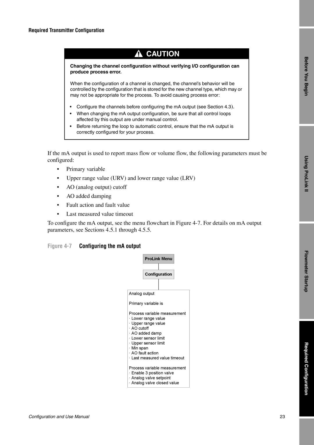 Emerson Process Management 1500 manual 7Configuring the mA output 