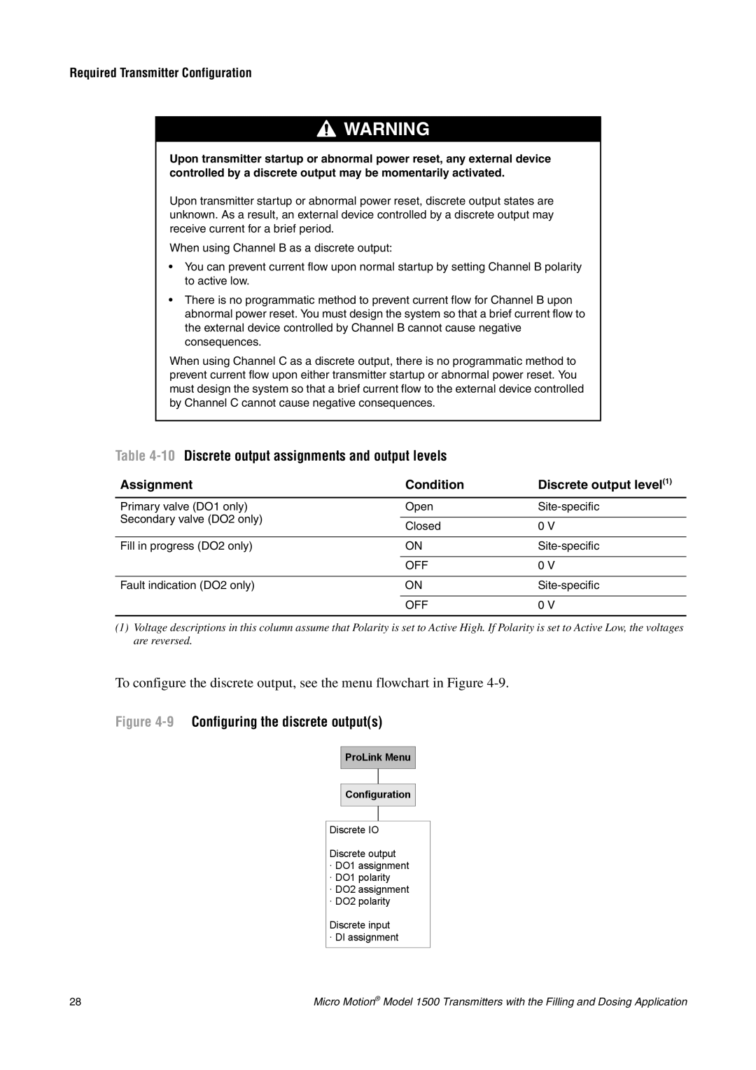 Emerson Process Management 1500 manual 10Discrete output assignments and output levels 