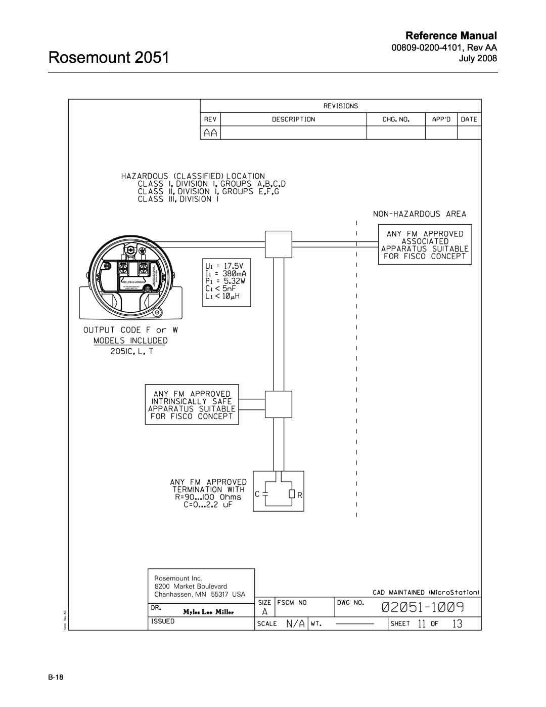 Emerson Process Management 2051 manual Rosemount, Reference Manual, B-18 