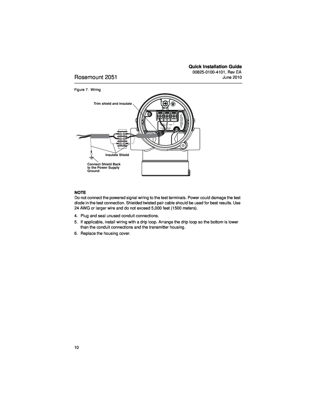 Emerson Process Management 2051CF manual Rosemount, Quick Installation Guide, 00825-0100-4101,Rev EA June 