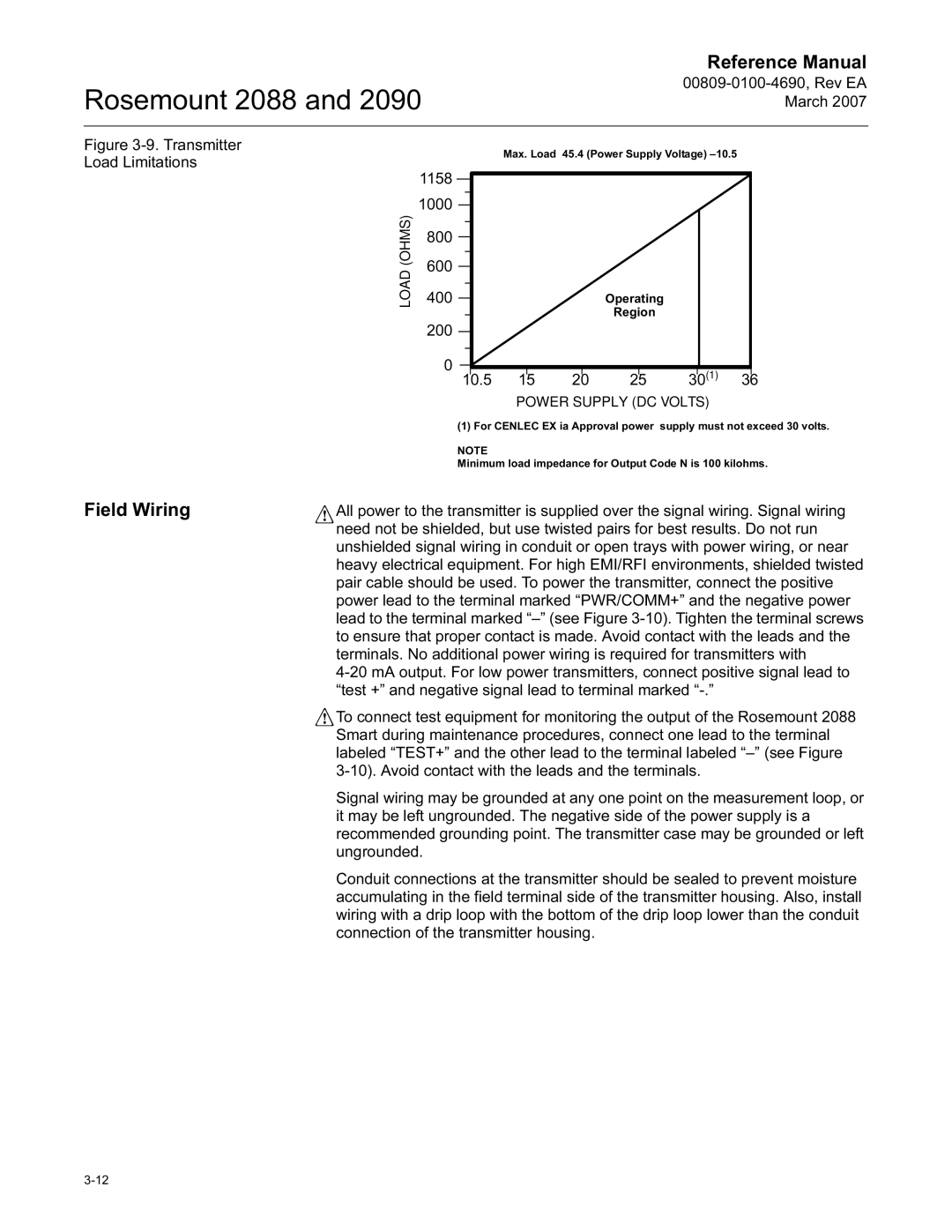 Emerson Process Management 2090, 2088 manual Field Wiring, 10.5 