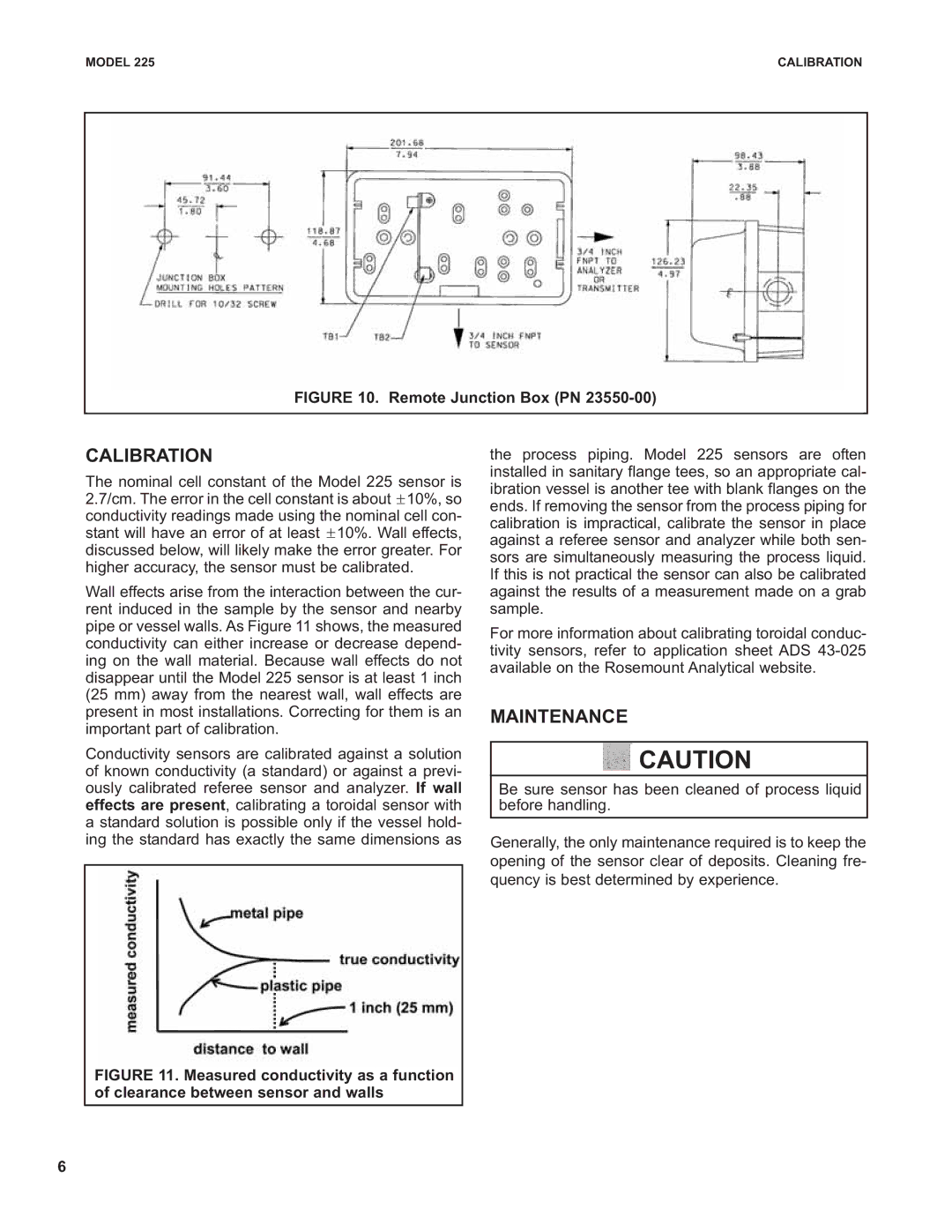 Emerson Process Management 225 instruction sheet Calibration, Maintenance 