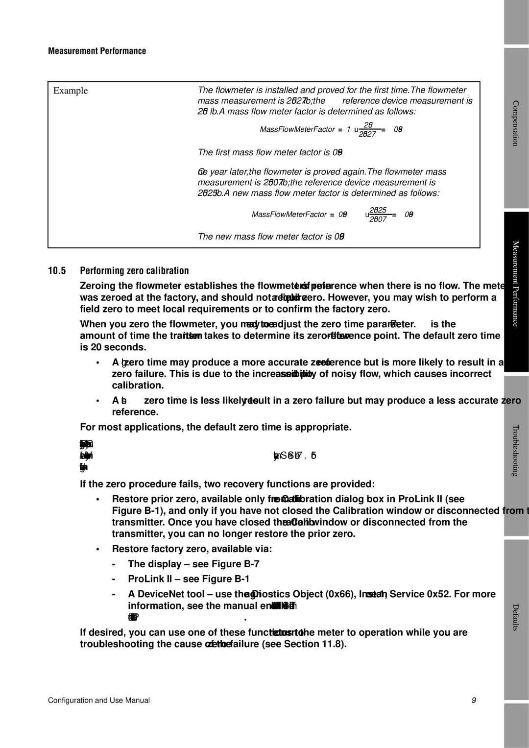 Emerson Process Management 2400S manual Performing zero calibration, For DeviceNet Device Profile 