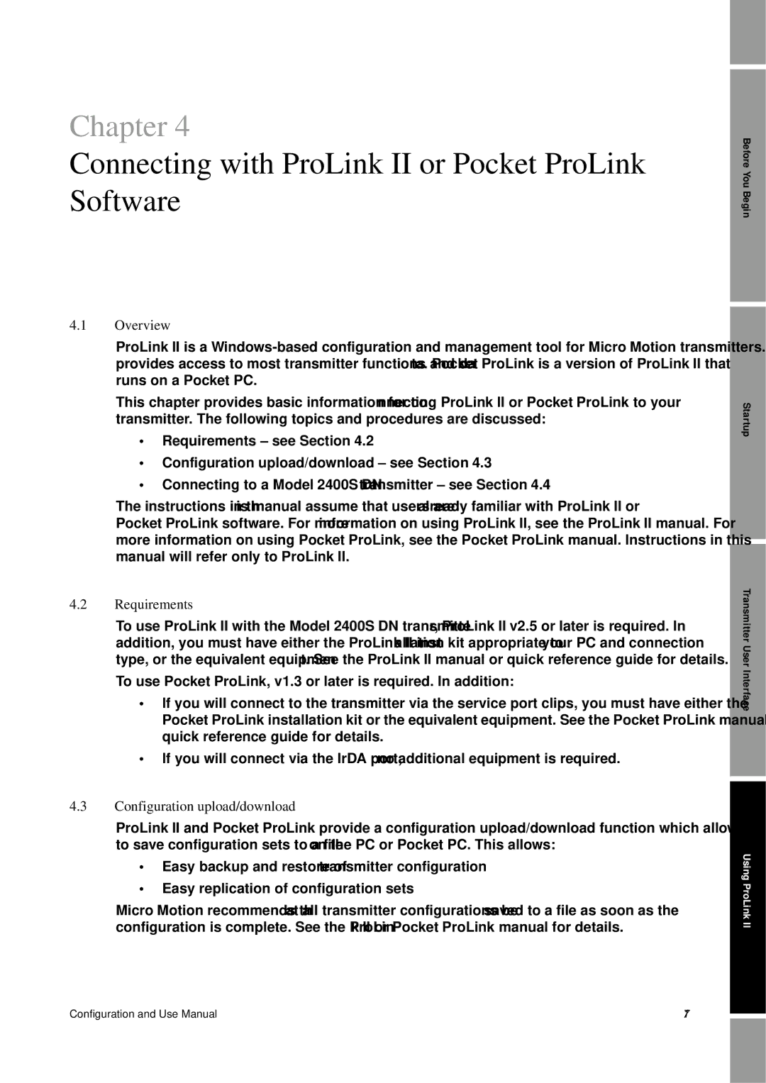 Emerson Process Management 2400S manual Connecting with ProLink II or Pocket ProLink Software, Requirements 