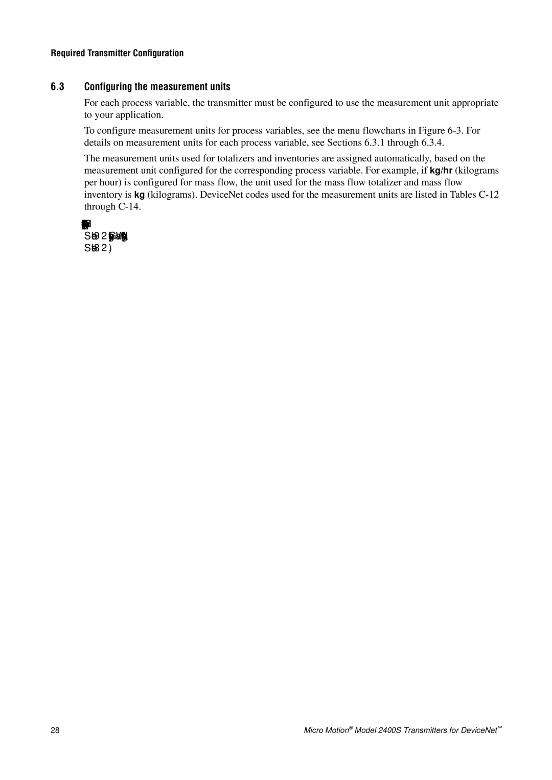 Emerson Process Management 2400S manual Configuring the measurement units 