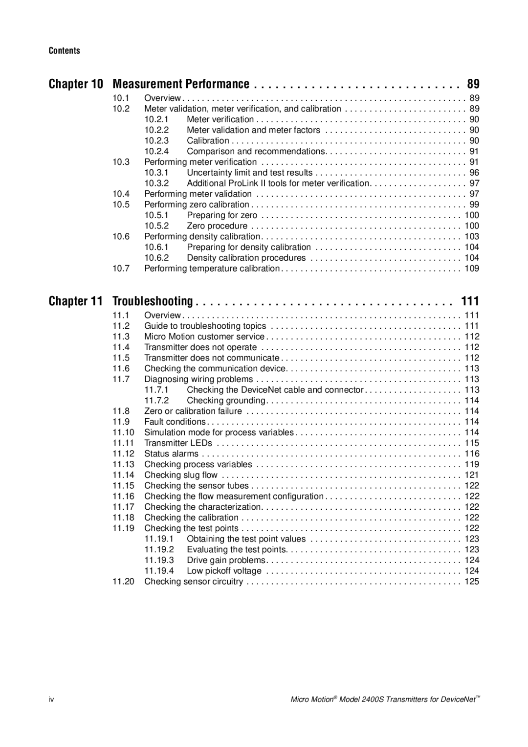 Emerson Process Management 2400S manual Measurement Performance 