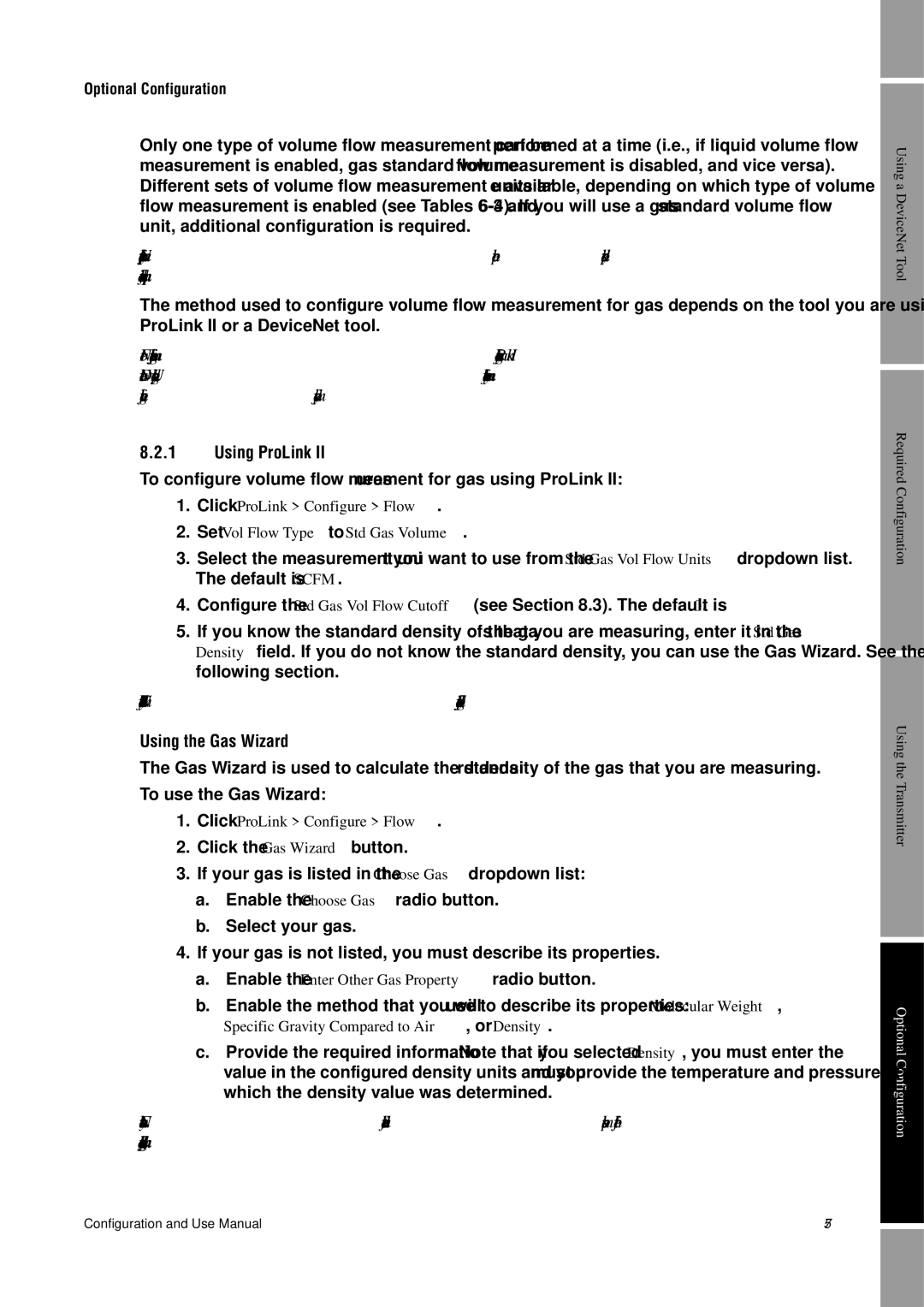 Emerson Process Management 2400S manual Using the Gas Wizard, Click ProLink Configure Flow 