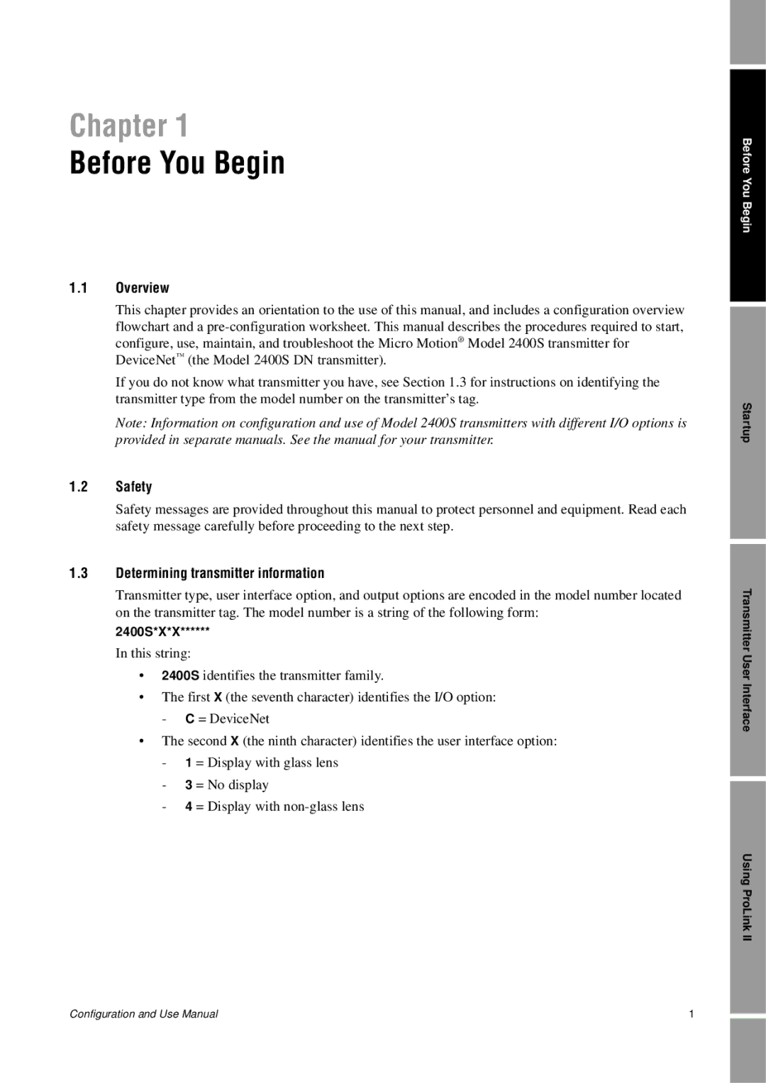 Emerson Process Management manual Before You Begin, Overview, Safety, Determining transmitter information, 2400S*X*X 