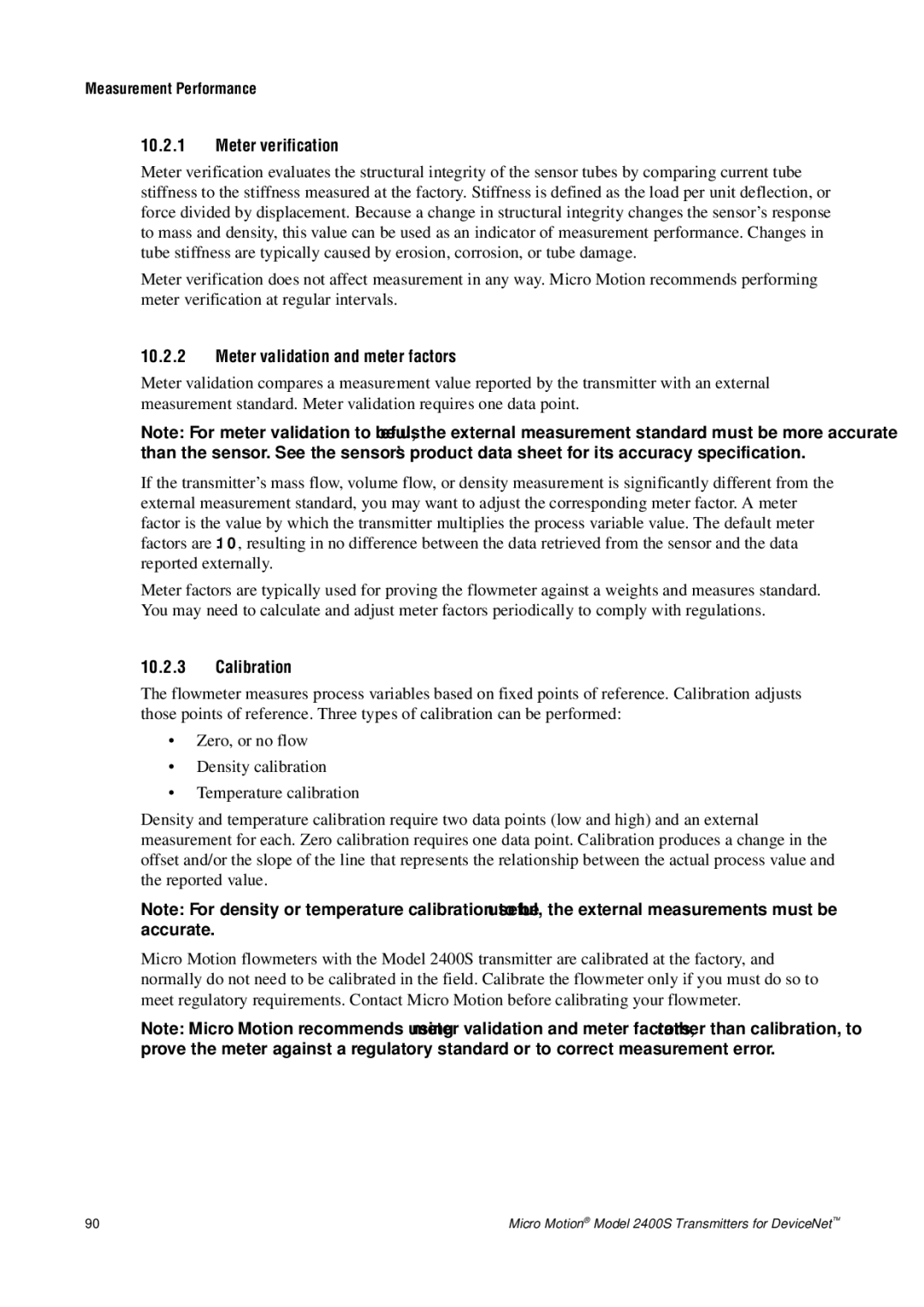 Emerson Process Management 2400S manual Meter verification, Meter validation and meter factors, Calibration 