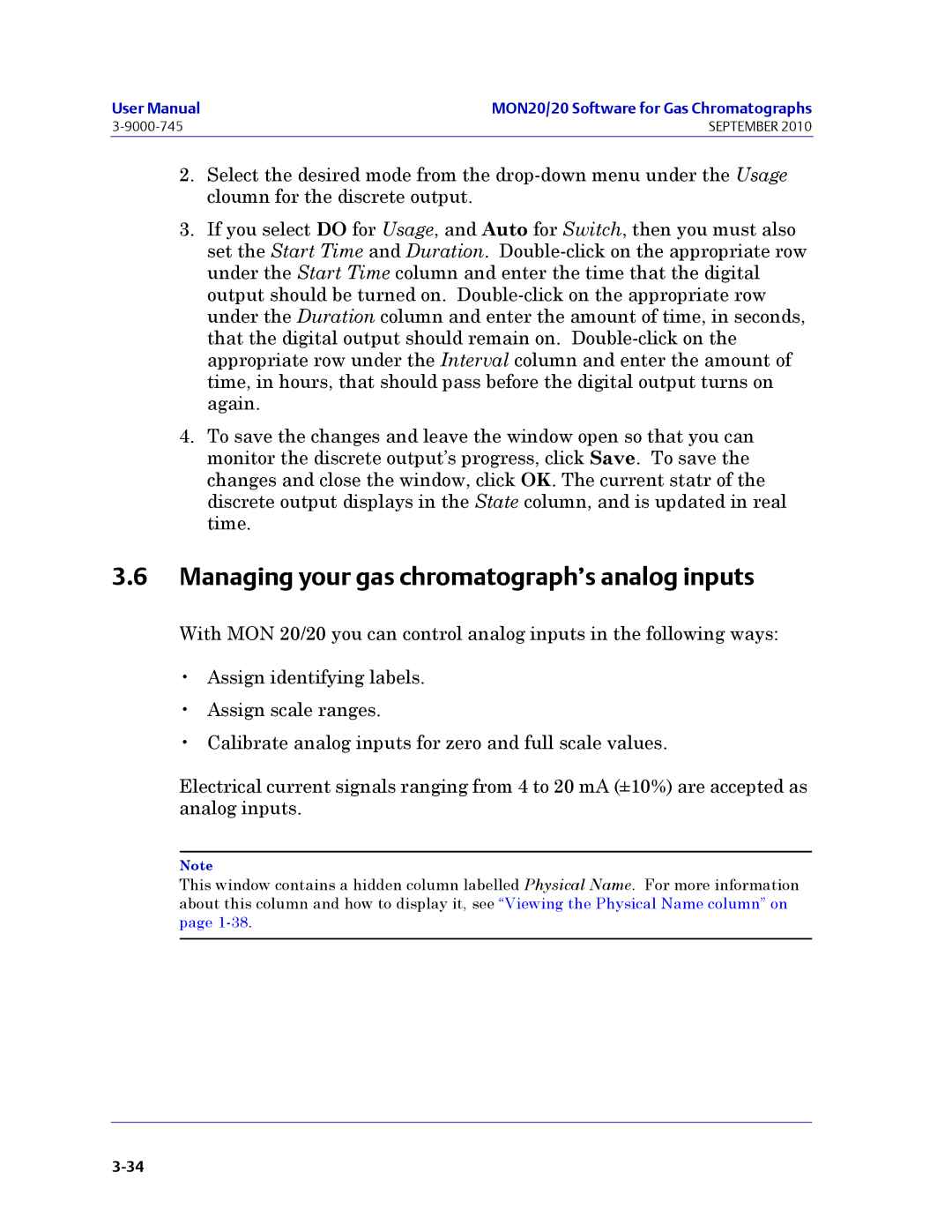 Emerson Process Management 3-9000-745 manual Managing your gas chromatograph’s analog inputs 