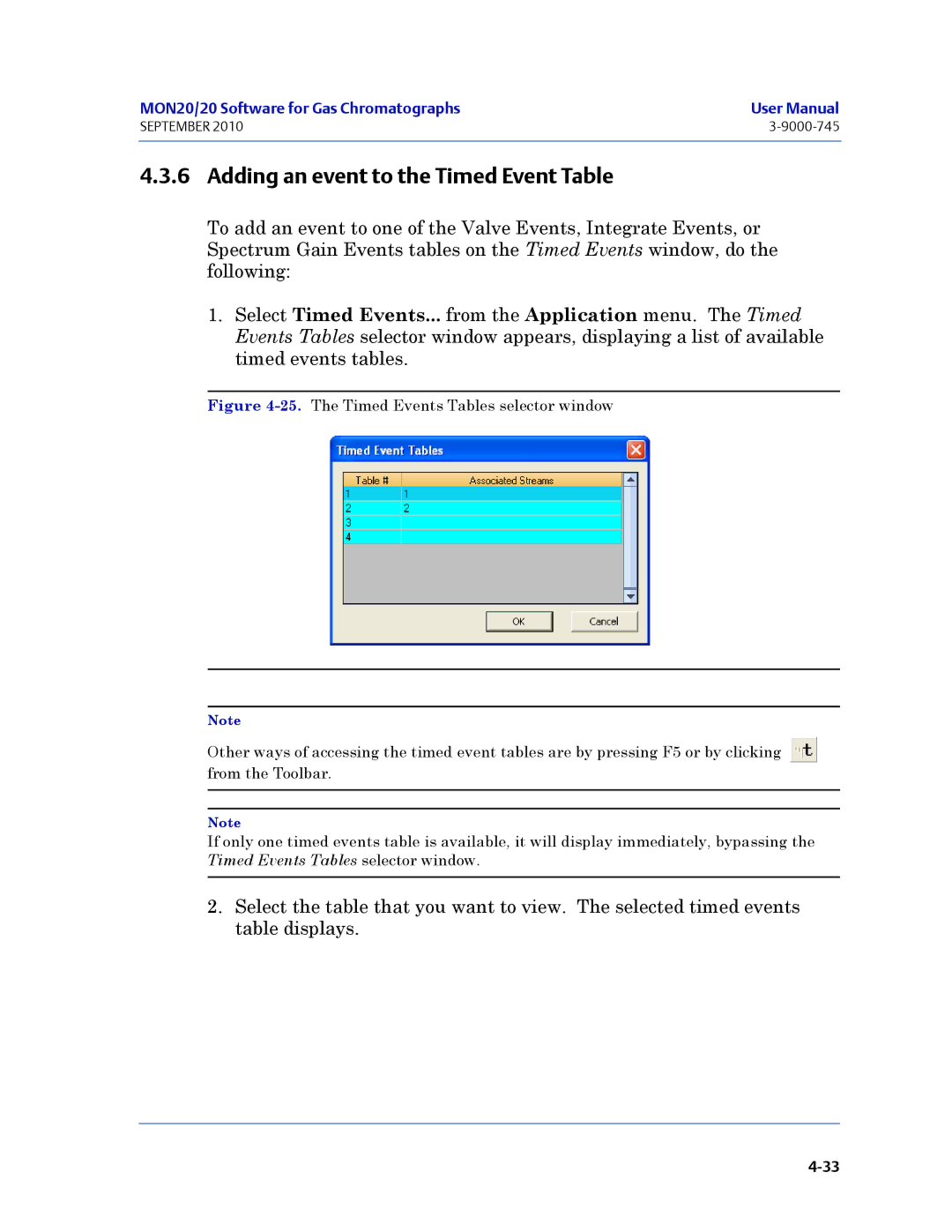 Emerson Process Management 3-9000-745 manual Adding an event to the Timed Event Table 