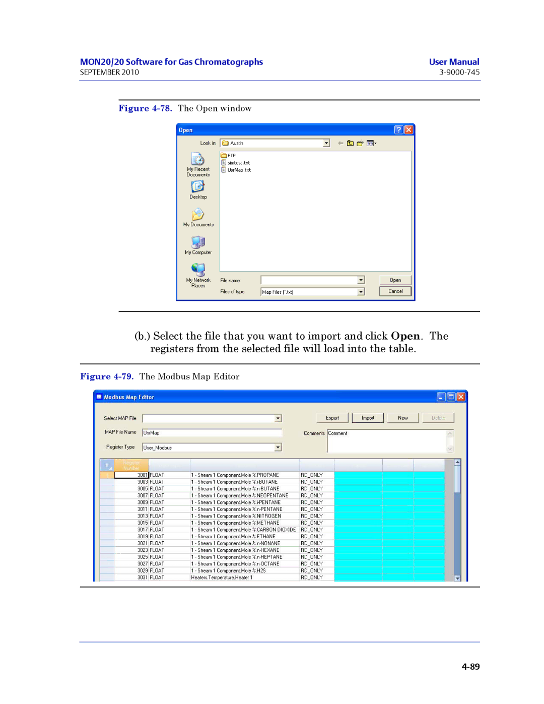 Emerson Process Management 3-9000-745 manual The Open window 