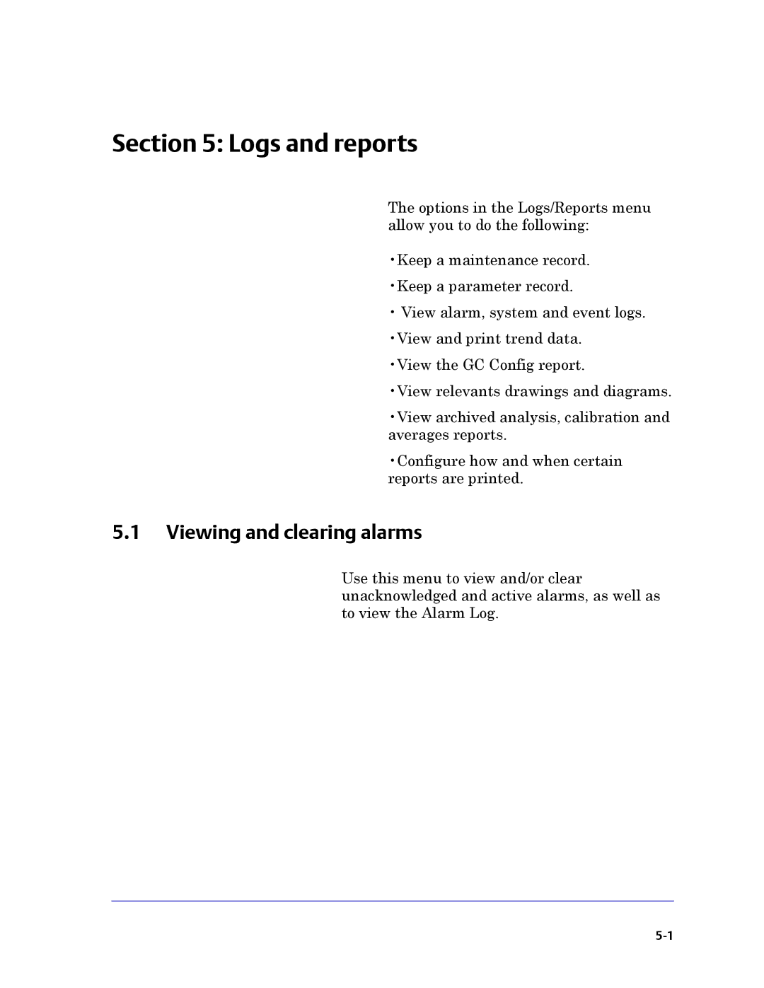 Emerson Process Management 3-9000-745 manual Logs and reports, Viewing and clearing alarms 