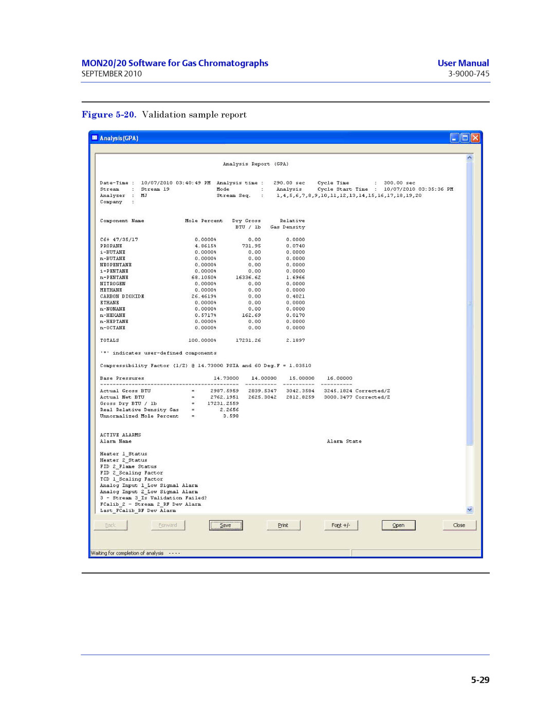 Emerson Process Management 3-9000-745 manual Validation sample report 