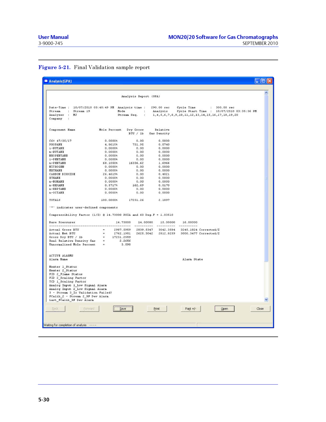 Emerson Process Management 3-9000-745 manual Final Validation sample report 