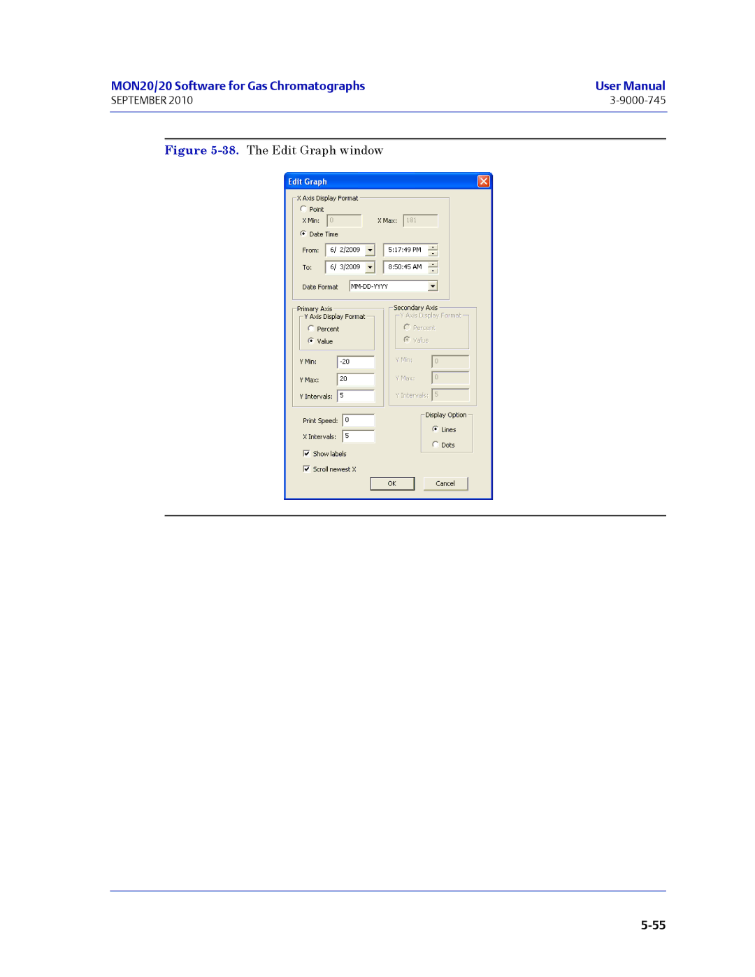 Emerson Process Management 3-9000-745 manual The Edit Graph window 