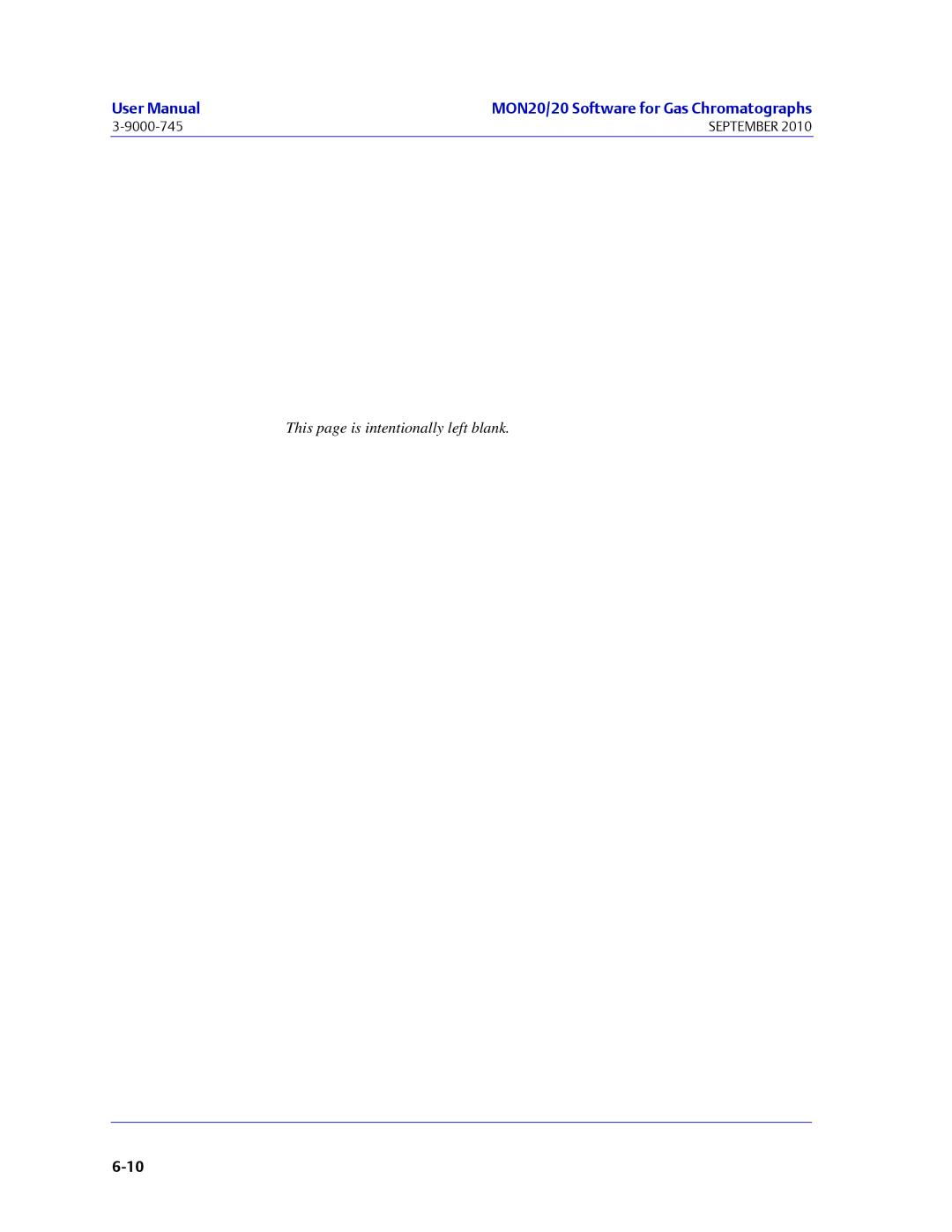 Emerson Process Management 3-9000-745 manual This page is intentionally left blank 