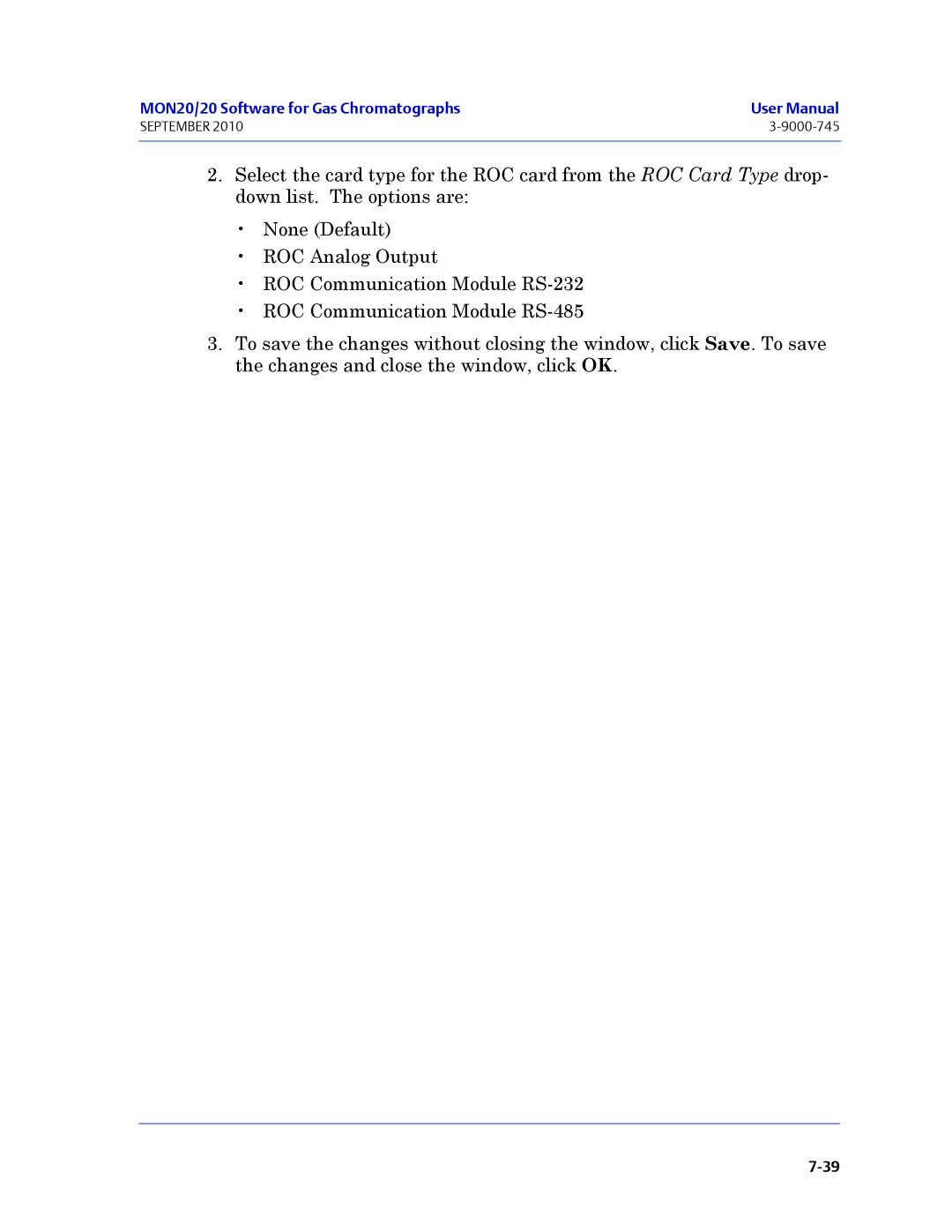 Emerson Process Management 3-9000-745 manual MON20/20 Software for Gas Chromatographs 