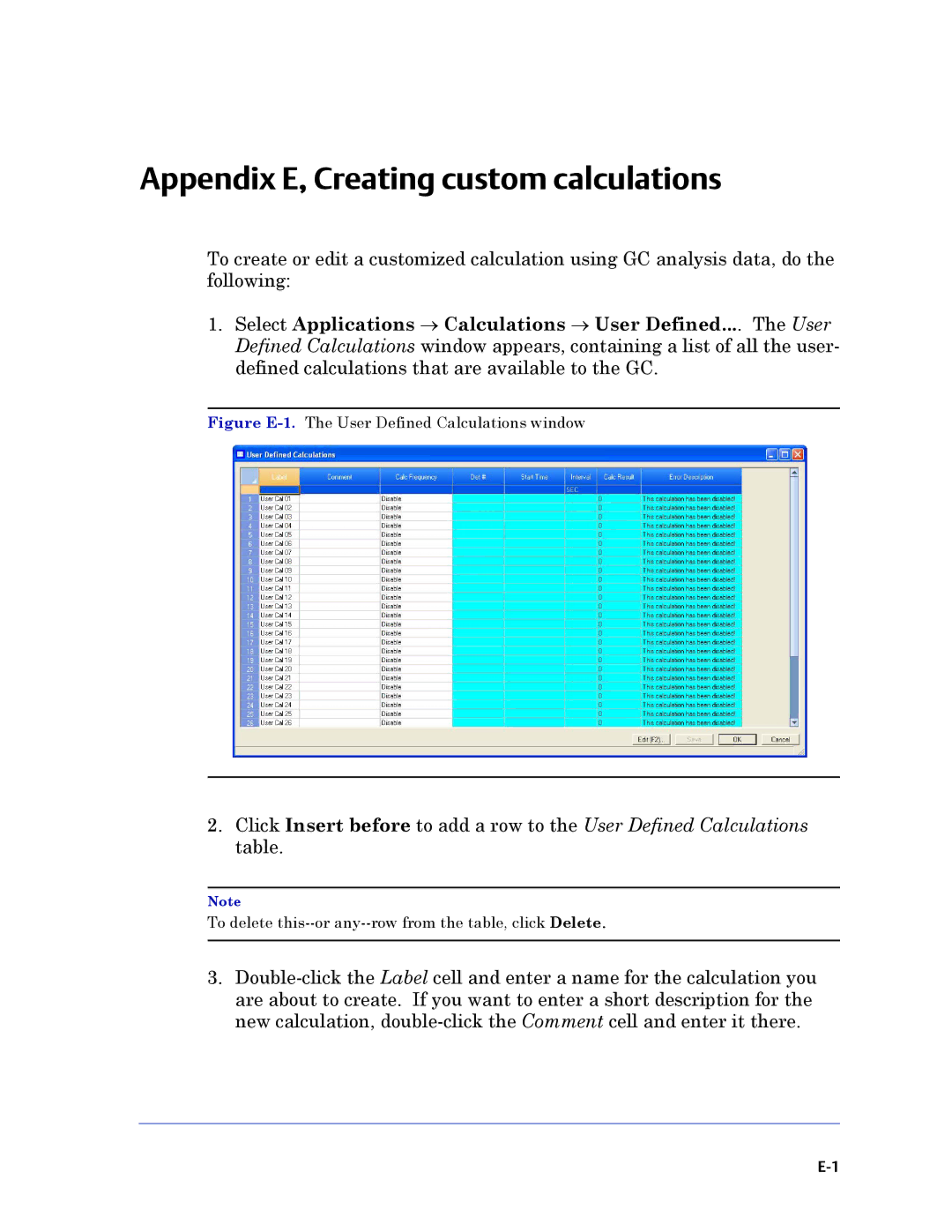 Emerson Process Management 3-9000-745 manual Appendix E, Creating custom calculations 