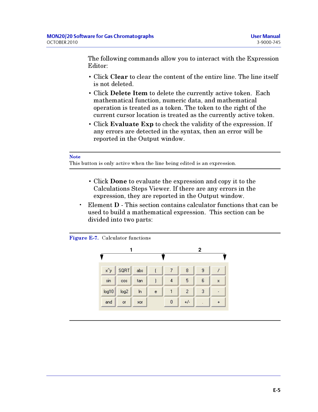 Emerson Process Management 3-9000-745 manual Figure E-7.Calculator functions 