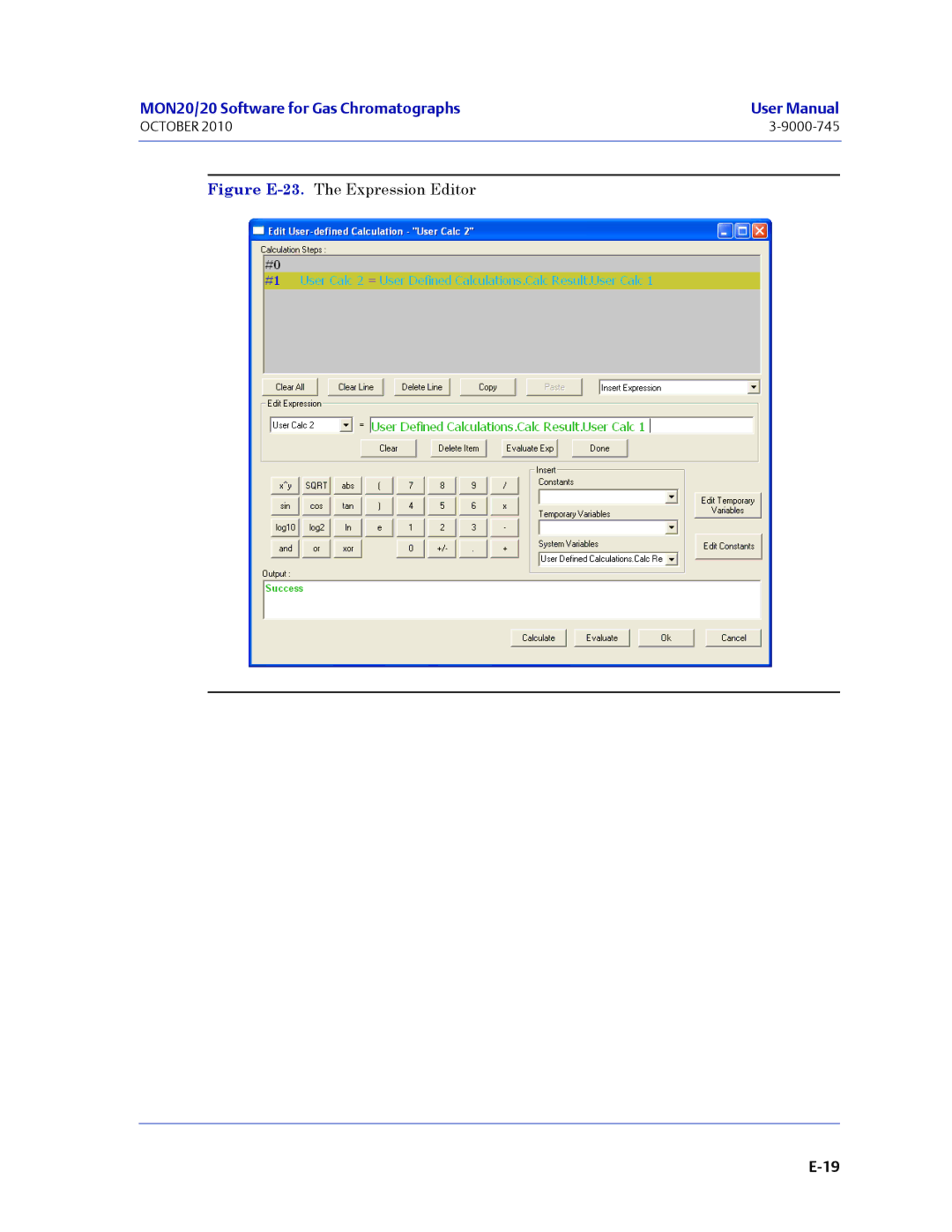 Emerson Process Management 3-9000-745 manual Figure E-23.The Expression Editor 