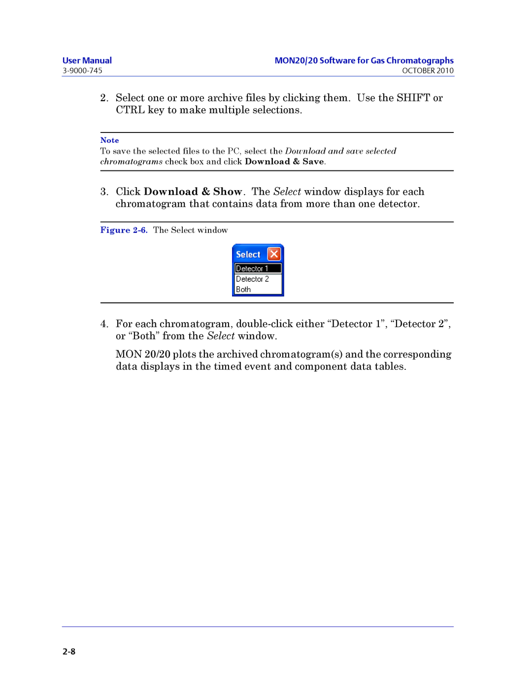 Emerson Process Management 3-9000-745 manual Select window 