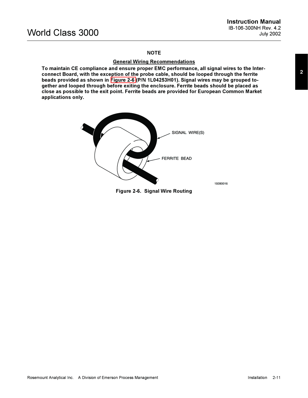 Emerson Process Management 3000 instruction manual Signal Wire Routing 