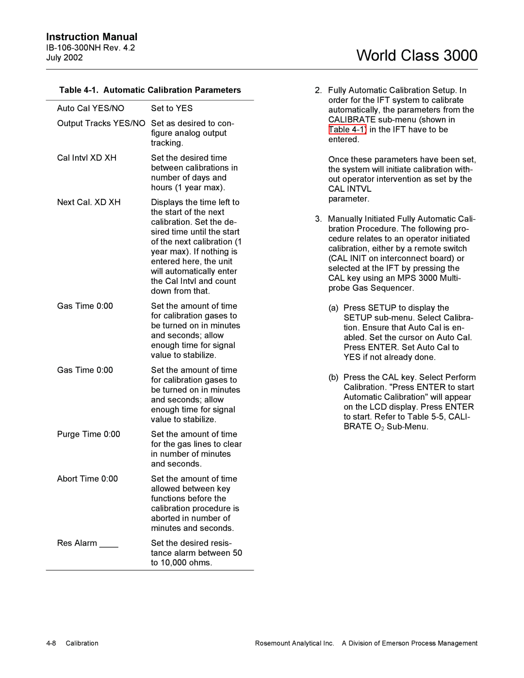 Emerson Process Management 3000 instruction manual Automatic Calibration Parameters, Figure analog output 