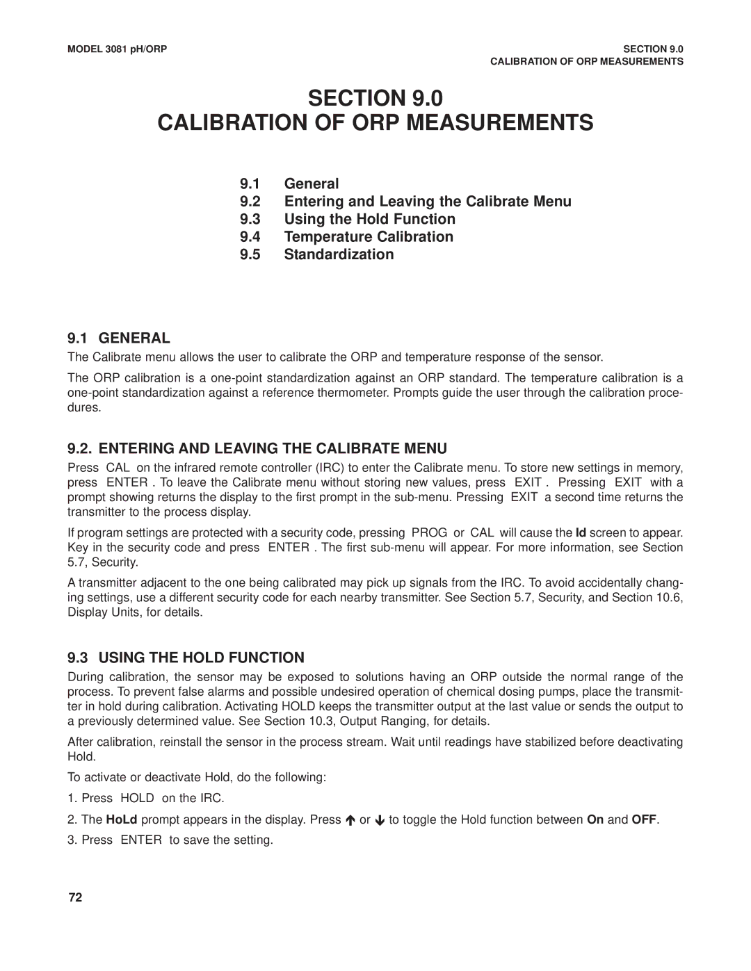 Emerson Process Management 3081 pH/ORP instruction manual Section Calibration of ORP Measurements, General 