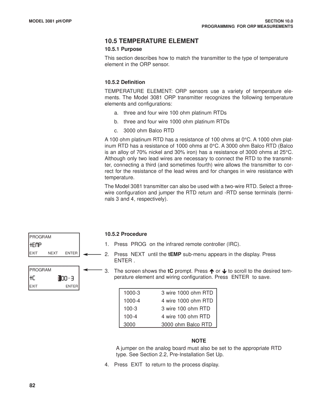 Emerson Process Management 3081 pH/ORP instruction manual Temperature Element, Definition 