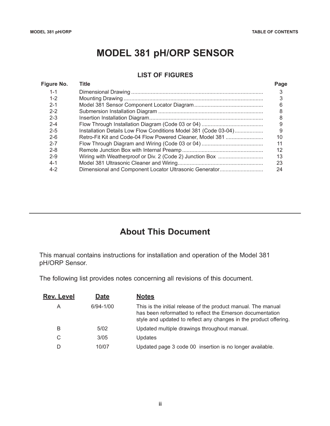 Emerson Process Management 381 instruction manual About This Document 