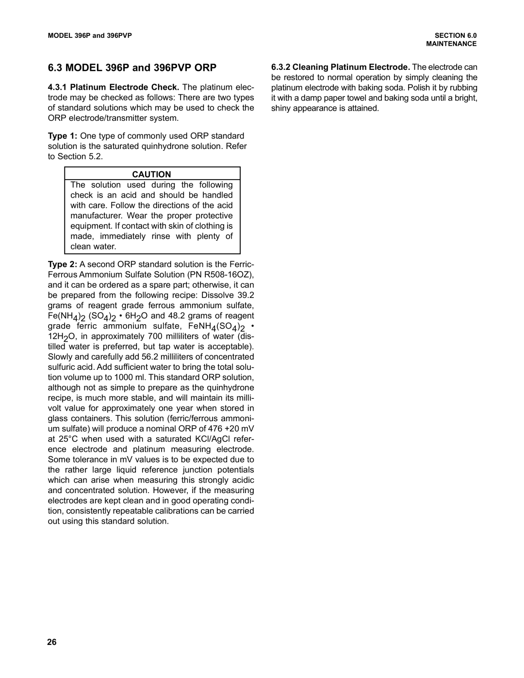 Emerson Process Management instruction manual Model 396P and 396PVP ORP 