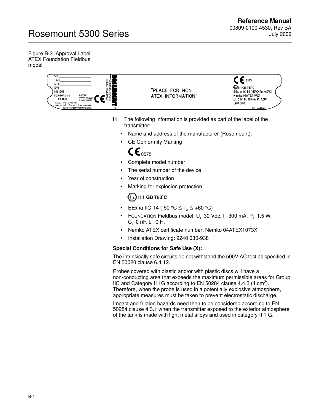 Emerson Process Management manual Rosemount 5300 Series 