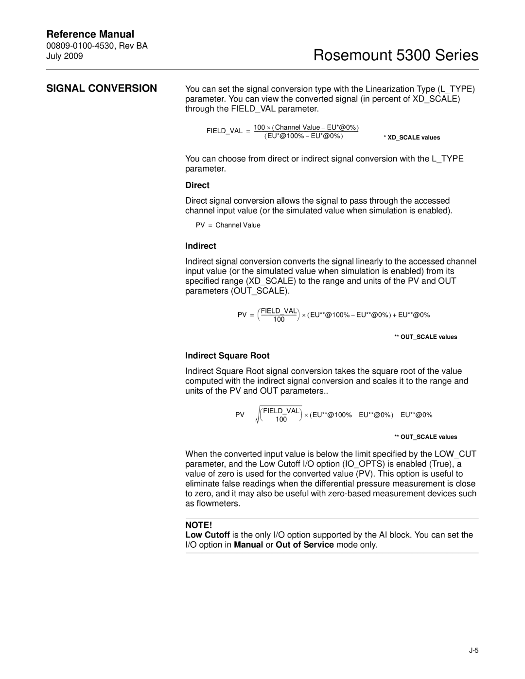 Emerson Process Management 5300 manual Signal Conversion, Direct 