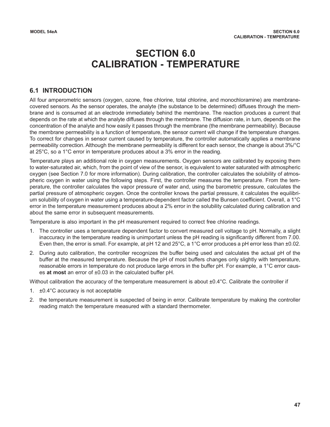 Emerson Process Management 53eA instruction manual Section Calibration Temperature, Introduction 