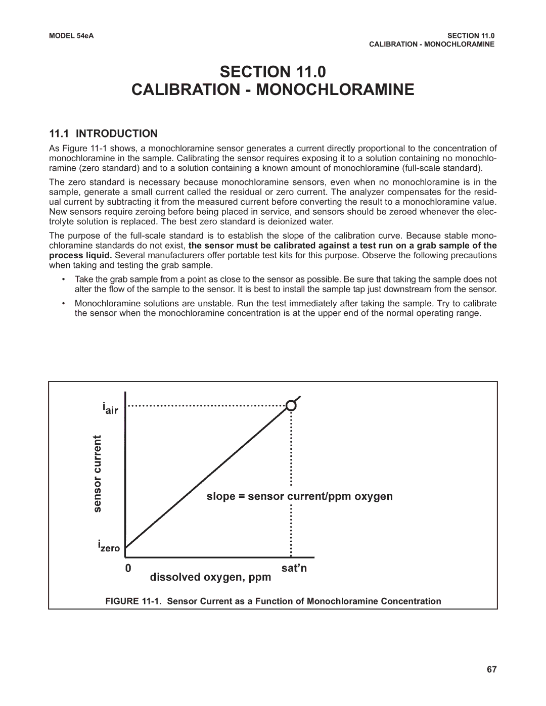 Emerson Process Management 53eA instruction manual Section Calibration Monochloramine 