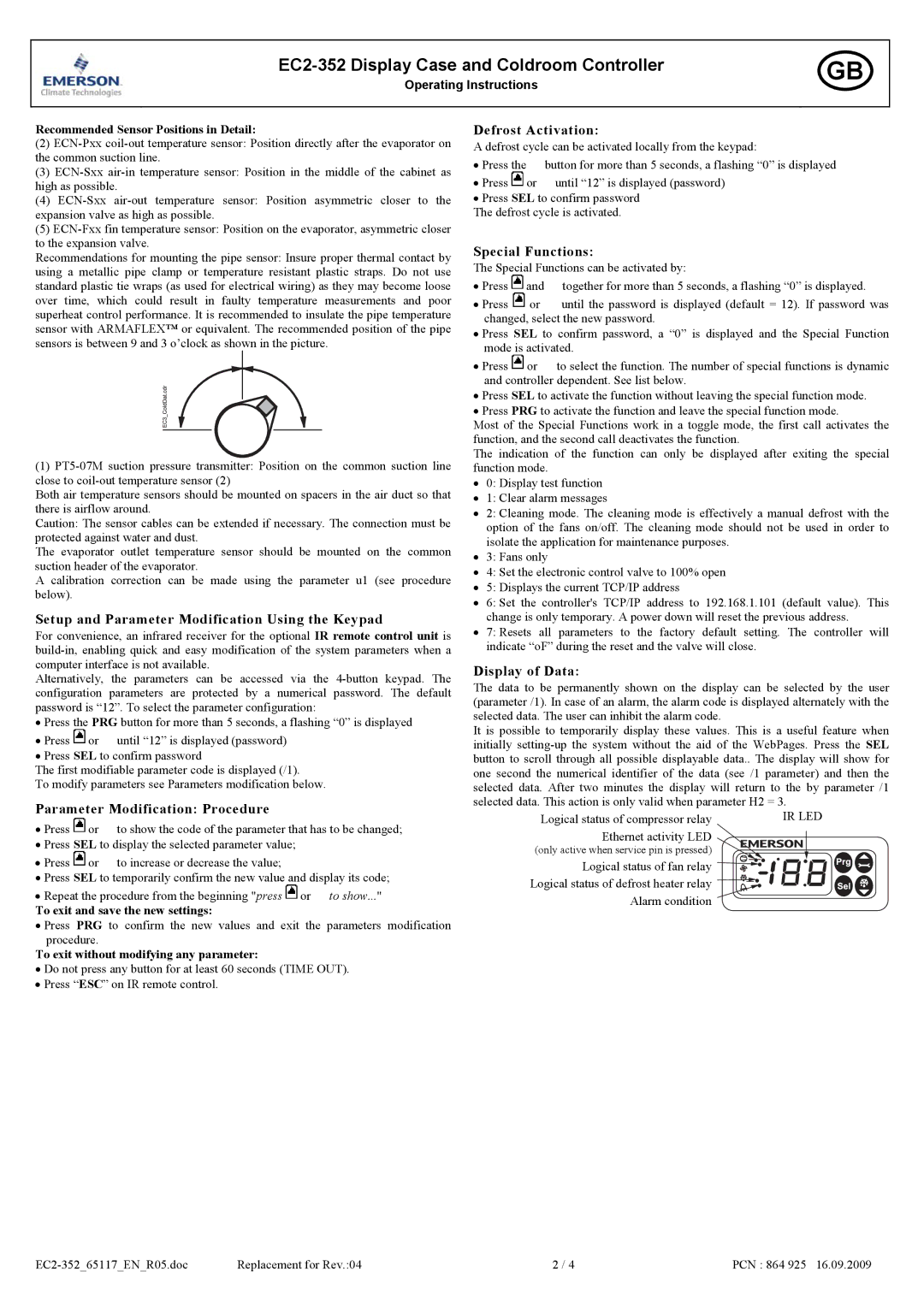 Emerson Process Management EC2-352 Setup and Parameter Modification Using the Keypad, Parameter Modification Procedure 