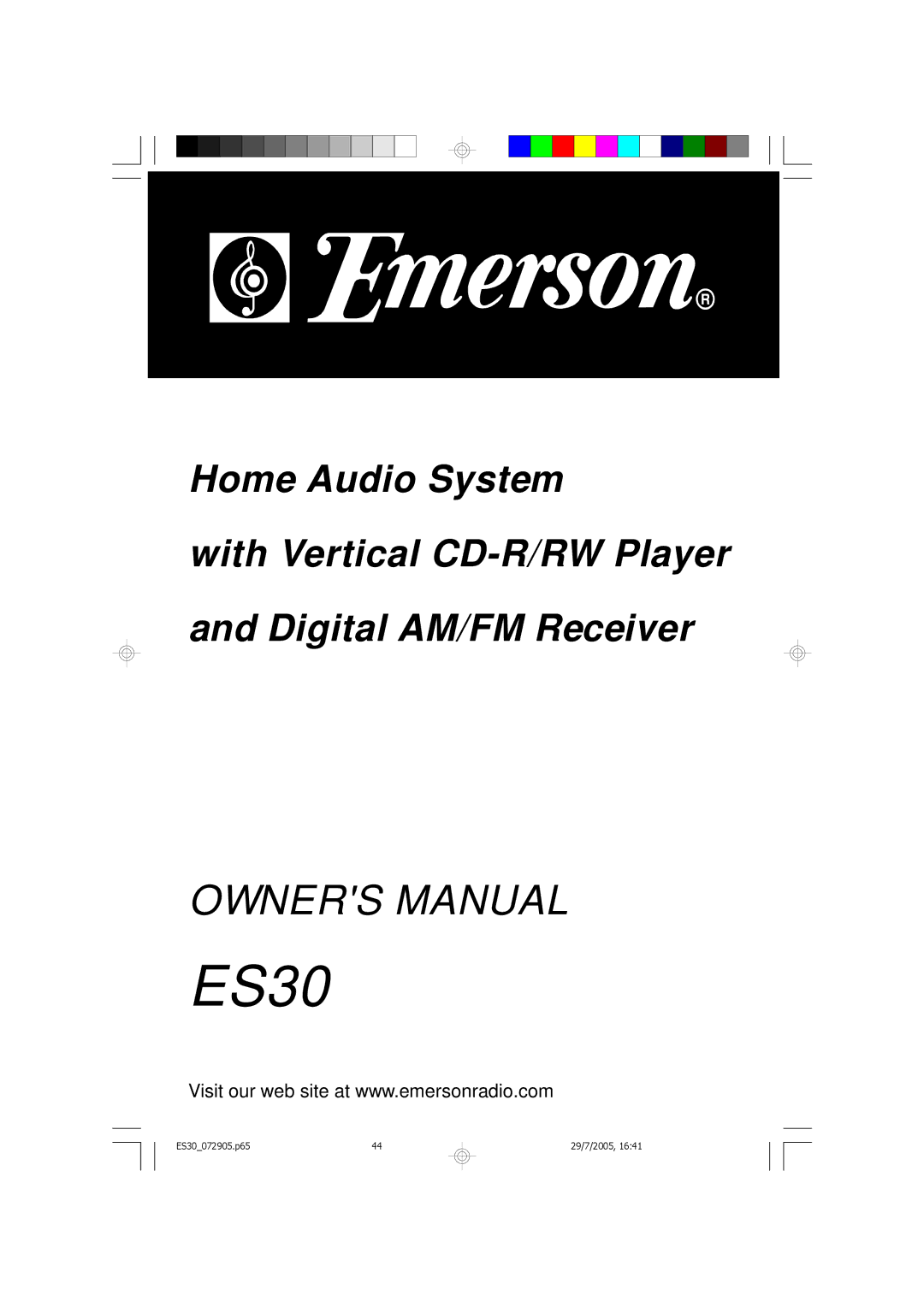 Emerson Process Management ES30 owner manual 