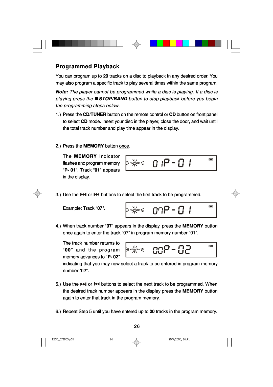 Emerson Process Management ES30 owner manual Programmed Playback 